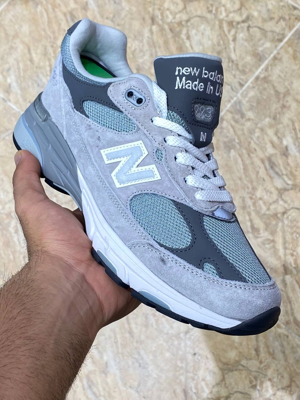 کتونی نیوبالانس ۹۹۳ لیبل امریکا/newbalance 993 made in usa