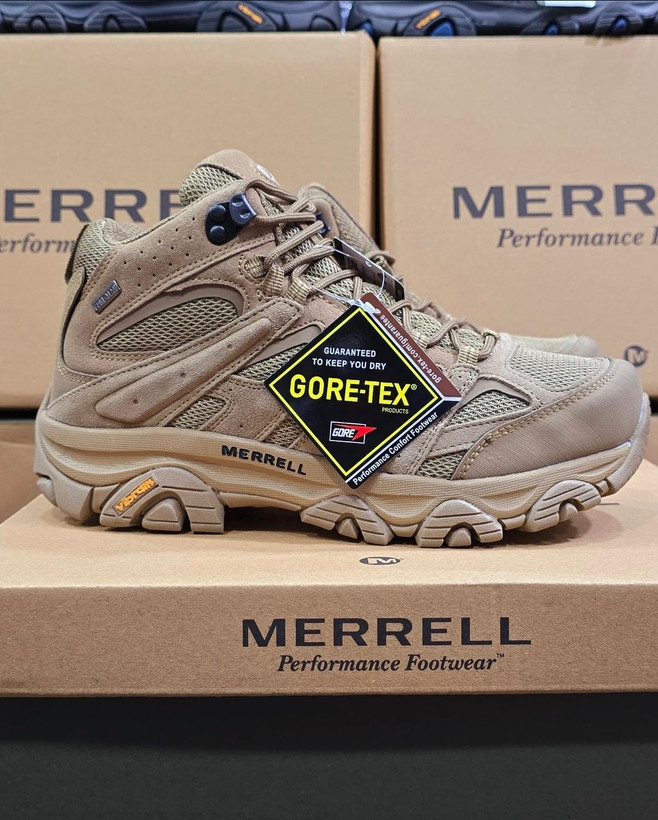 بوت مرل گورتکس ویتنامی/سایز ۴۰ الی ۴۵/سه رنگجذاب/زیره ویبرام/Merrell moab 3 mid GTX