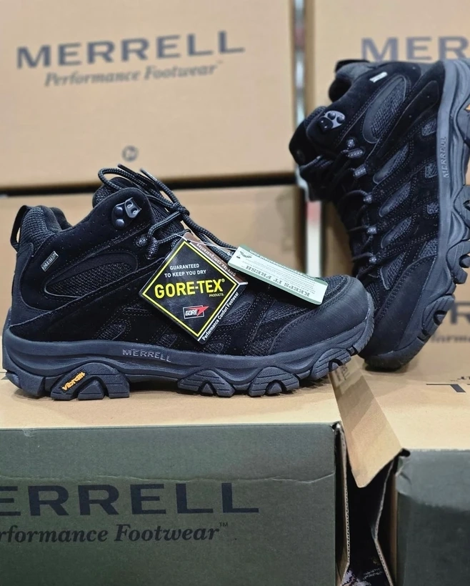 بوت مرل گورتکس ویتنامی/سایز ۴۰ الی ۴۵/سه رنگ‌جذاب/زیره ویبرام/Merrell moab 3 mid GTX