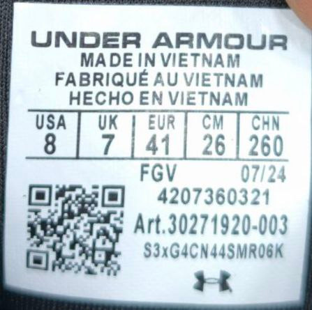 کتونی آندرآرمور ویتنامی وارداتی/سایز 40,41,42,43,44,45/Under Armour lnfinite Pro Running Shoes