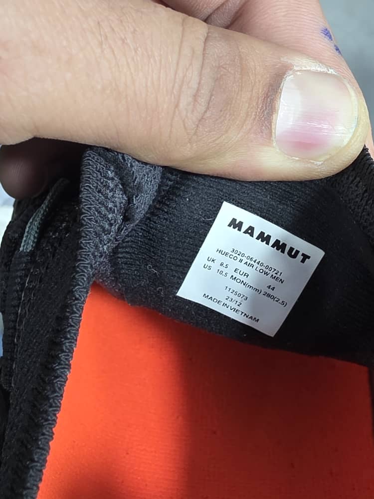 کتونی ویتنامی ماموت مردانه مدل Hueco Knit II Low – سبک، تنفس‌پذیر و مخصوص طبیعت‌گردی شهری/سایز ۴۰ الی ۴۵