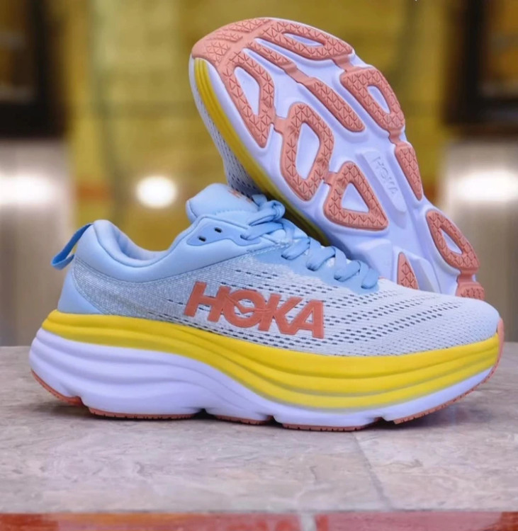 کتونی رانینگ هوکا باندی ۸ ویتنامی وارداتی/سایز 38 تا 45/Hoka Bondi 8/فروش عمده و تک