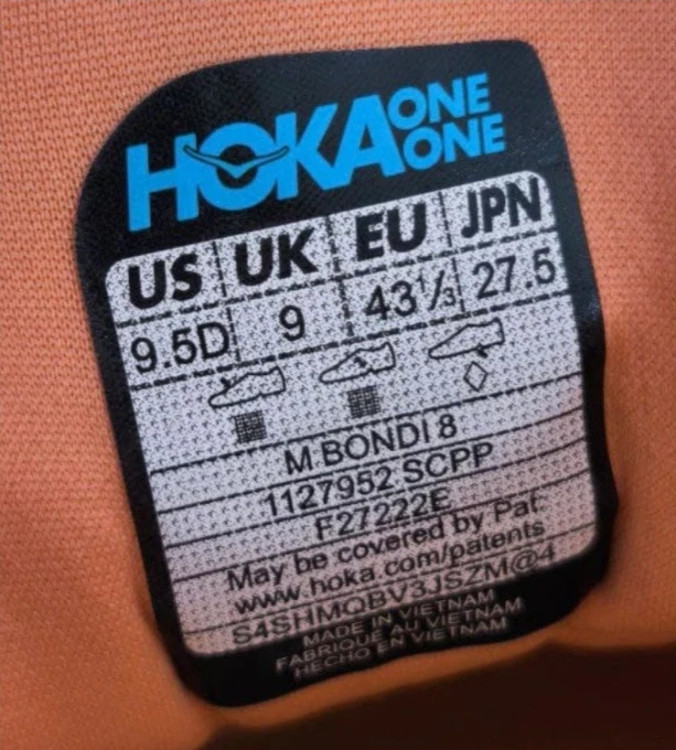 کتونی رانینگ هوکا باندی ۸ ویتنامی وارداتی/سایز 38 تا 45/Hoka Bondi 8/فروش عمده و تک