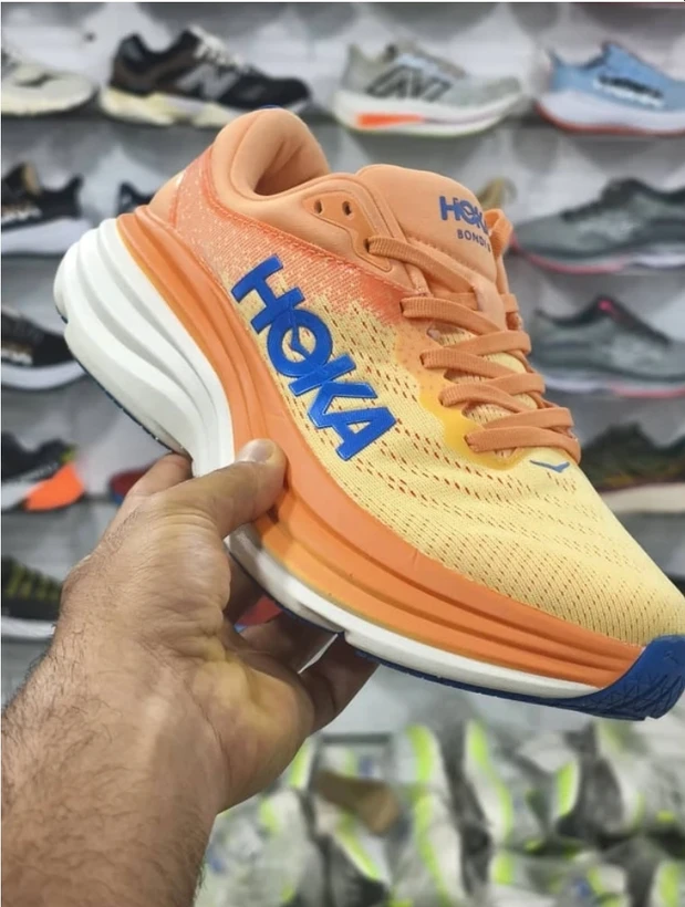 کتونی رانینگ هوکا باندی ۸ ویتنامی وارداتی/سایز 40 تا 45/Hoka Bondi 8/فروش عمده و تک