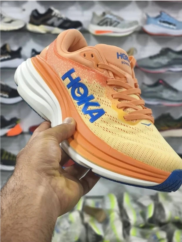 کتونی رانینگ هوکا باندی ۸ ویتنامی وارداتی/سایز 40 تا 45/Hoka Bondi 8/فروش عمده و تک