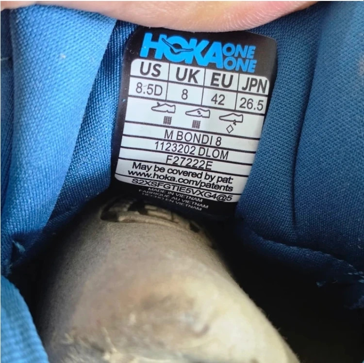 کتونی رانینگ هوکا باندی ۸ ویتنامی وارداتی/سایز 40 تا 45/Hoka Bondi 8/فروش عمده و تک