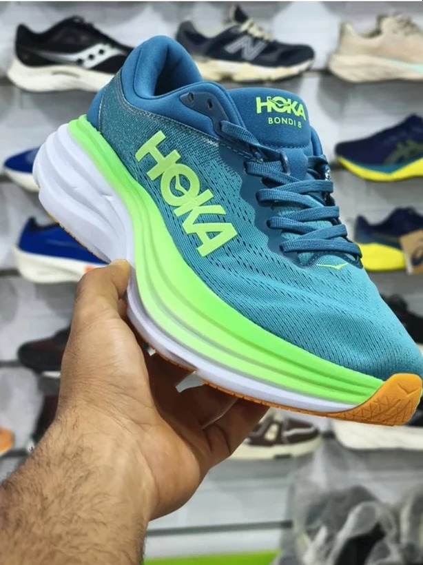کتونی رانینگ هوکا باندی ۸ ویتنامی وارداتی/سایز 40 تا 45/Hoka Bondi 8/فروش عمده و تک