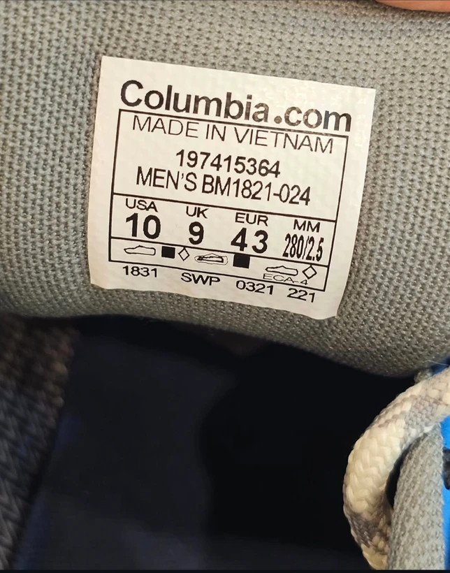 کتونی طبیعت گردی کلمبیا فست 60 ضدآب/سایز 40 الی 45/Columbia Facet 60 Outdry/ فروش عمده و تک