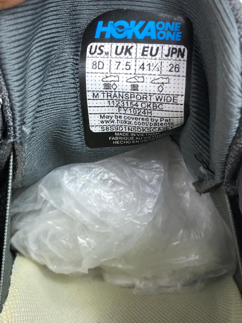 کتونی هوکا ترنسپورت مسترکوالیتی/ زیره ویبرام ضد آب/سایز 40 تا 45/Hoka transport vibram/فروش عمده و تک