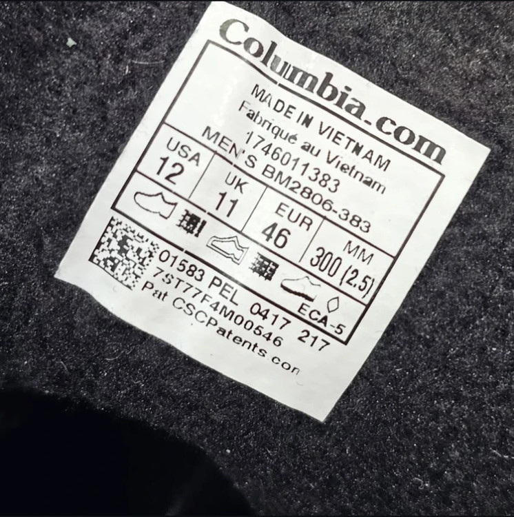 بوت کلمبیا مسترکوالیتی/ زیره ویبرام /سایز 40 الی 45/ Columbia Boot/ فروش عمده و تک