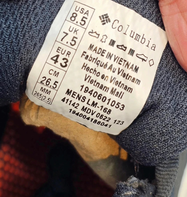 کتونی طبیعت گردی کلمبیا ضدآب/سایز 40 الی 45/Columbia GORE-TEX/ فروش عمده و تک