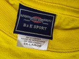 تیشرت مردانه اورجینال B & E SPORT یقه گرد رنگ زرد - ساخت هندوراس استوک | سایز 2XL/3XL (عرض ۶۵ - قد ۷۸)
