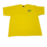 تیشرت مردانه اورجینال B & E SPORT یقه گرد رنگ زرد - ساخت هندوراس استوک | سایز 2XL/3XL (عرض ۶۵ - قد ۷۸)