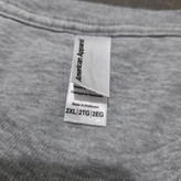 تیشرت مردانه اورجینال American Apparel مدل یقه گرد طوسی - پنبه کتان استوک اروپا (عرض ۶۶ - قد ۸۰)