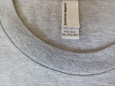 تیشرت مردانه اورجینال American Apparel مدل یقه گرد طوسی - پنبه کتان استوک اروپا (عرض ۶۶ - قد ۸۰)