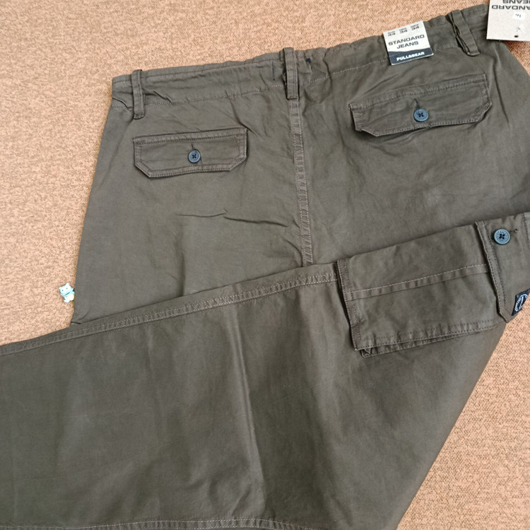 شلوار کتان شش جیب مردانه PULL&BEAR مدل راسته آزاد/ قد 105 / | سایز 42 تا 52 /