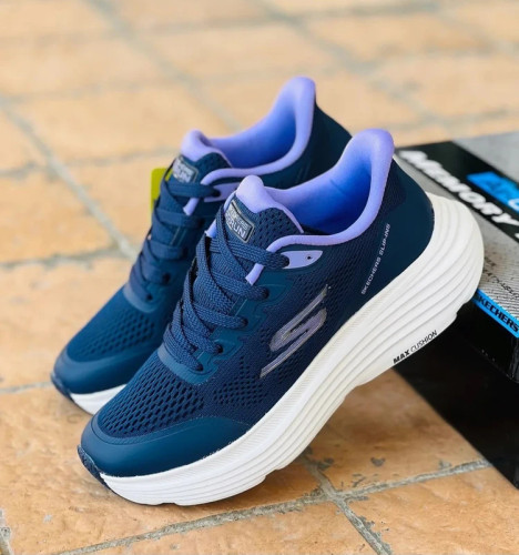 کتونی طبی پیاده روی اسکیچرز مسترکوالیتی /سایز 37 الی 40/Skechers Max Cushioning/ سورمه ای زیره سفید