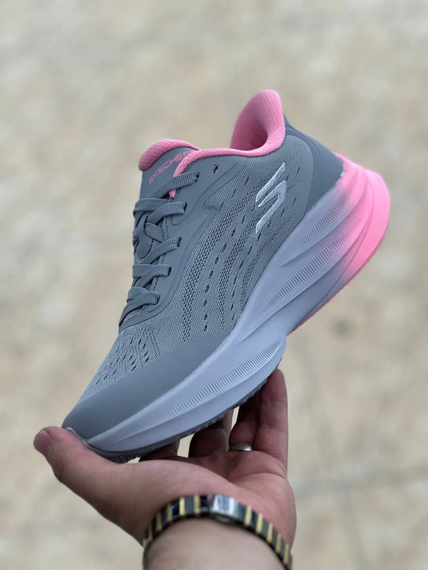 کتونی اسکیچرز هایپر برست کربن مسترکوالیتی /سایز 37 الی 40 /Skechers Hyper Burst Carbon/ طوسی صورتی