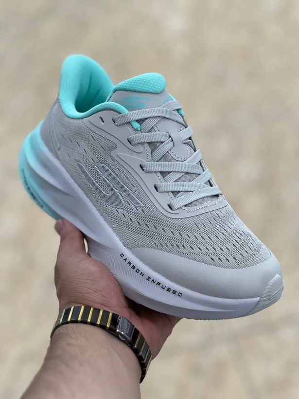 کتونی اسکیچرز هایپر برست کربن مسترکوالیتی /سایز 37 الی 40 /Skechers Hyper Burst Carbon/ طوسی سبز