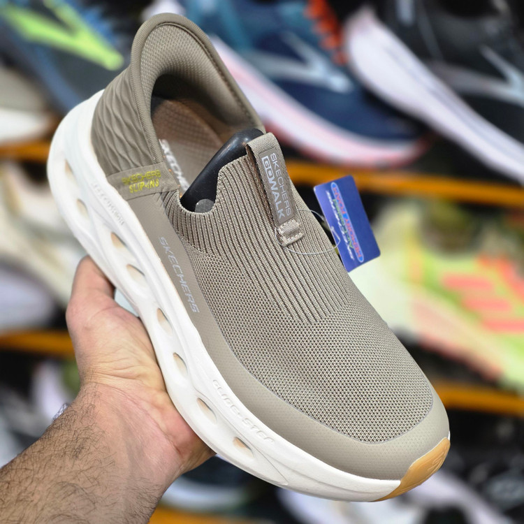 کفشی طبی اسکیچرز اسلیپ مسترکوالیتی بدون بند / سایز 40 الی 45 /Skechers Slip-ins Uomo/ قهوه ای