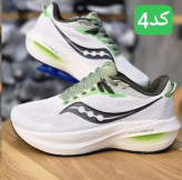 کتونی رانینگ ساکونی ترایمف 21 مسترکوالیتی /سایز 36 الی 37/Saucony Triumph 21/ سفید سبز