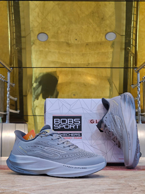 کتونی اسکیچرز هایپر برست کربن مسترکوالیتی /سایز 40 الی 45 /Skechers Hyper Burst Carbon/ طوسی