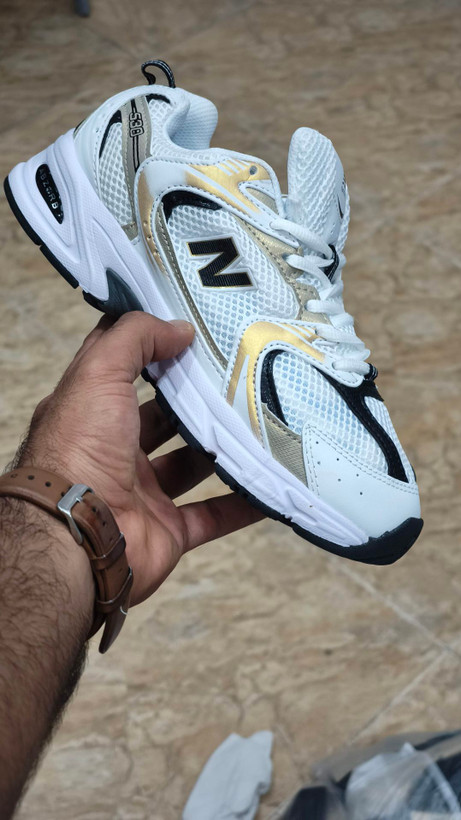 کتونی نیوبالانس 530 مسترکوالیتی /New Balance 530/ سایز 37 الی 45/ فروش عمده و تک/ سفید طلایی