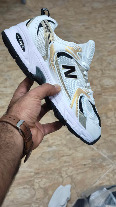 کتونی نیوبالانس 530 مسترکوالیتی /New Balance 530/ سایز 37 الی 45/ فروش عمده و تک/ سفید طلایی