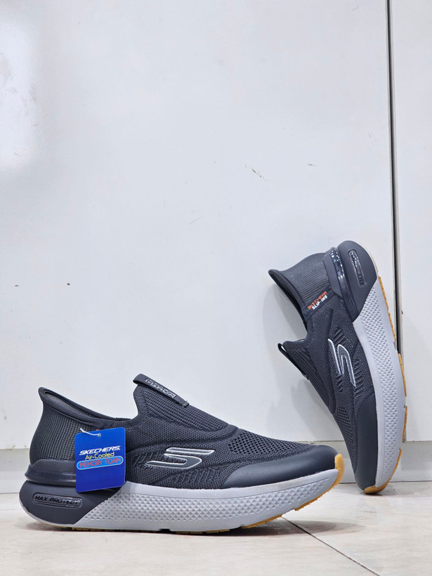 کفشی طبی اسکیچرز اسلیپ مسترکوالیتی بدون بند زیره دو رنگ/ سایز 40 الی 45 /Skechers Slip-ins / طوسی