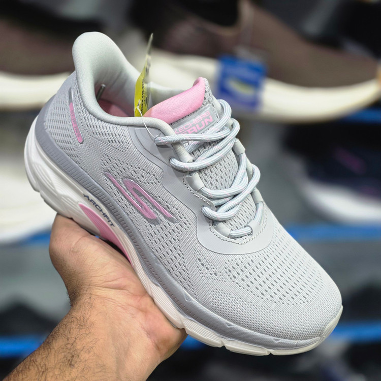 کتونی زنانه اسکیچرز مدل مکس ران مسترکوالیتی / سایز ۳۷ الی ۴۰ /Skechers Max Run/ طوسی صورتی
