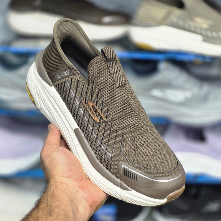 کفشی طبی اسکیچرز اسلیپ مسترکوالیتی بدون بند / سایز 40 الی 45 /Skechers Slip-ins / قهوه ای