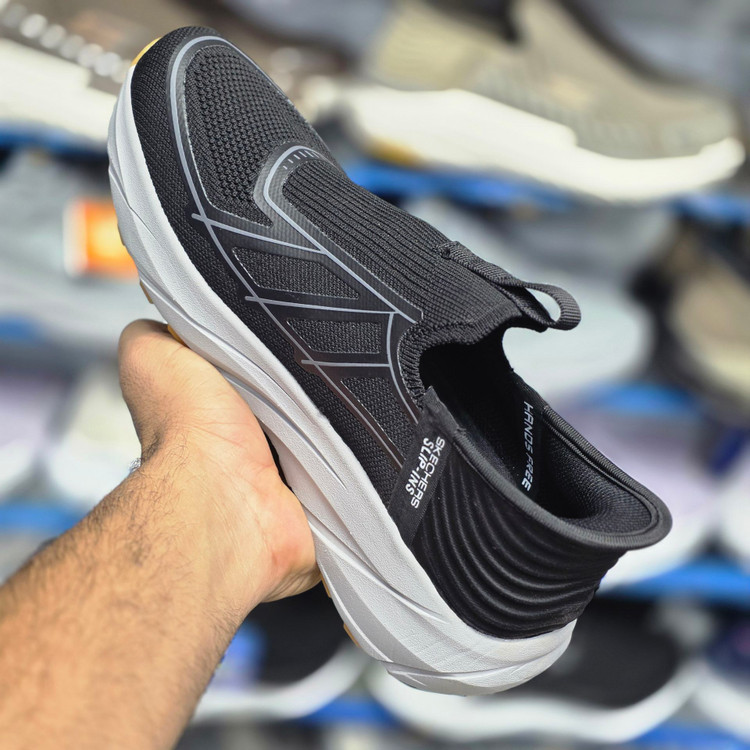 کفشی طبی اسکیچرز اسلیپ مسترکوالیتی بدون بند / سایز 40 الی 45 /Skechers Slip-ins / مشکی طوسی