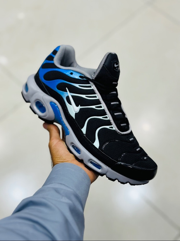 کتونی مسترکوالیتی نایک ایرمکس تی ان پلاس / سایز 40 الی 45 /Nike Air Max TN Plus / مشکی آبی زیره طوسی