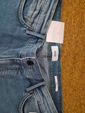 شلوار جین اورجینال مردانه برند Jules Jeans مدل راسته اسلیم رنگ آبی سنگشور کشی (سایز ۴۲)