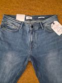 شلوار جین اورجینال مردانه برند Jules Jeans مدل راسته اسلیم رنگ آبی سنگشور کشی (سایز ۴۲)