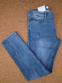 شلوار جین اورجینال مردانه برند Jules Jeans مدل راسته اسلیم رنگ آبی سنگشور کشی (سایز ۴۲)