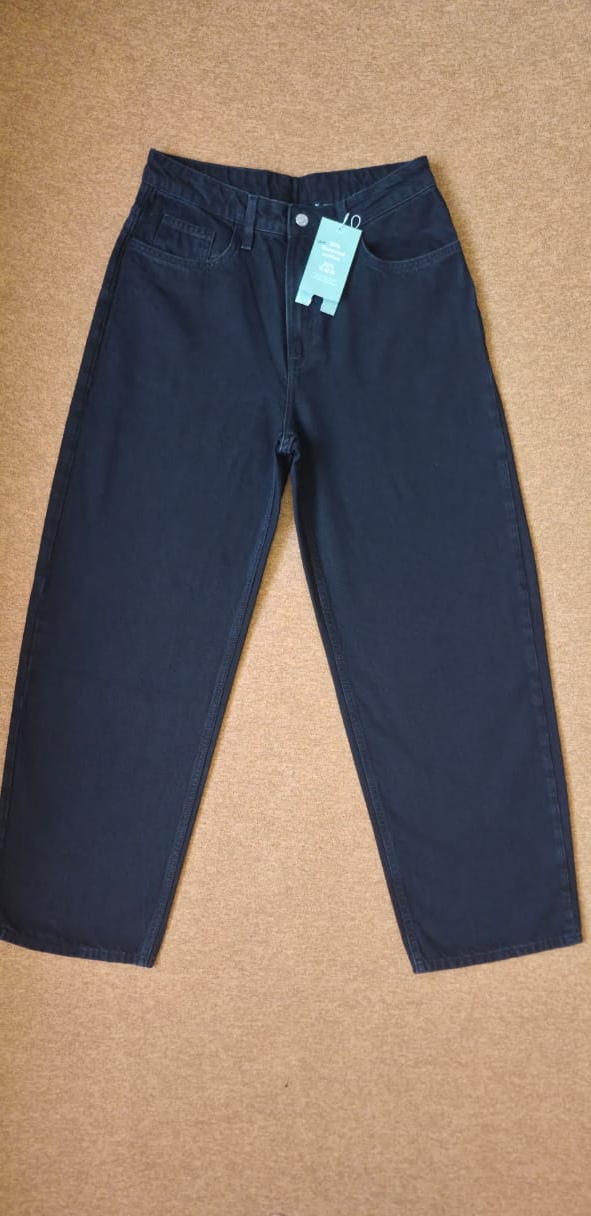 شلوار جین راسته مشکی زنانه  پاکستان برند لی سایز ۴۲ قد استاندارد | Original Black Denim Pants