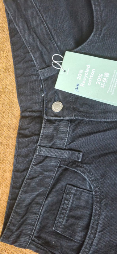 شلوار جین راسته مشکی زنانه پاکستان برند لی سایز ۴۲ قد استاندارد | Original Black Denim Pants