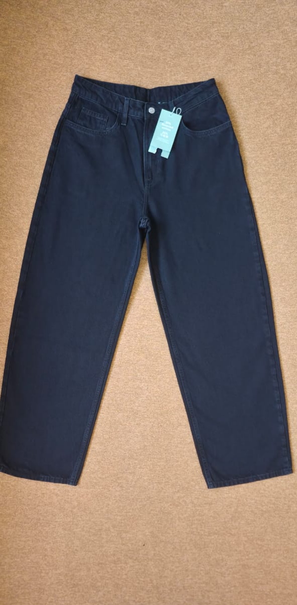 شلوار جین راسته مشکی زنانه  پاکستان برند لی سایز ۴۲ قد استاندارد | Original Black Denim Pants