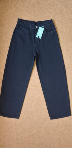 شلوار جین راسته مشکی زنانه پاکستان برند لی سایز ۴۲ قد استاندارد | Original Black Denim Pants